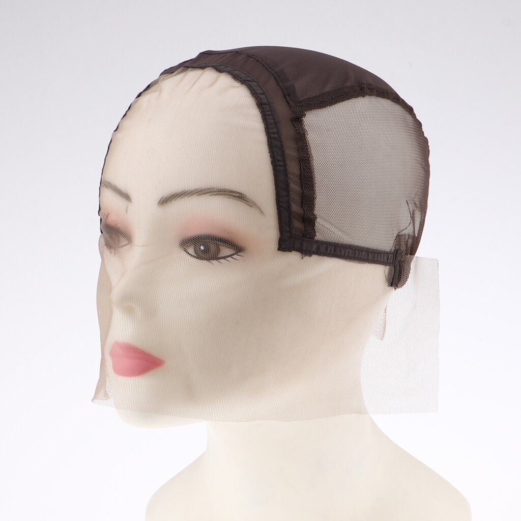 Atmungsaktive Elastische Volle Spitze Perücke Kappe Dehnbar Weben Netz Kappe für Perücken Haar Schuss,