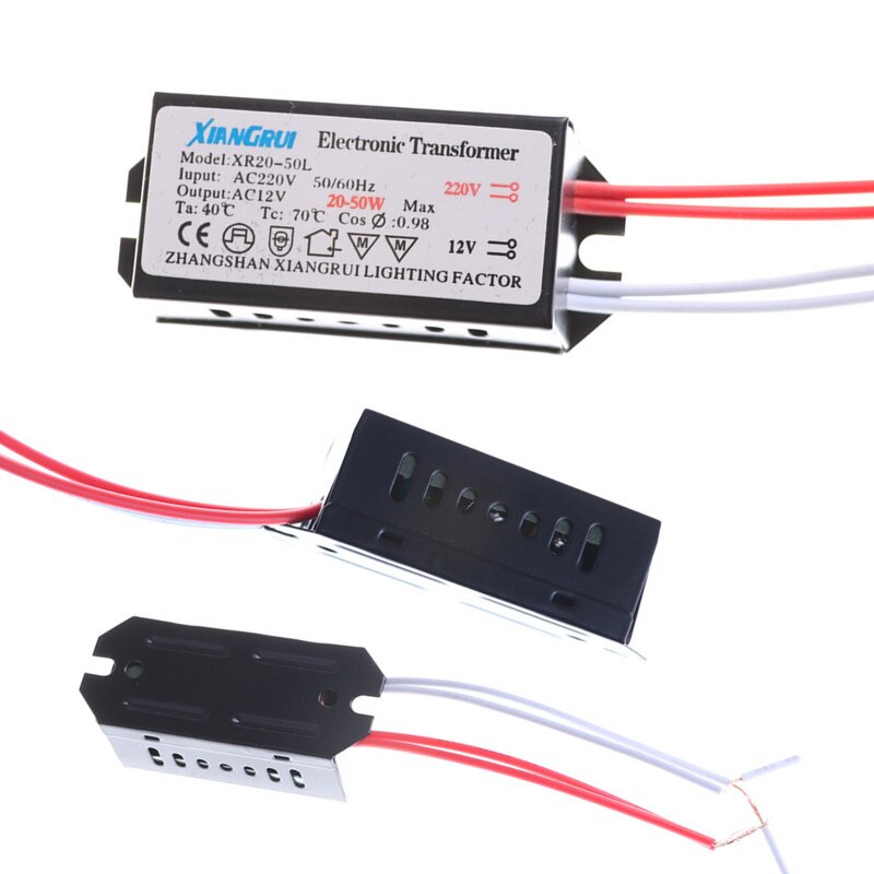 1PC AC 220V bis 12V 20-50W LED Beleuchtung Transformator Halogen Lampe Elektronische Transformator LED fahrer Energie Versorgung