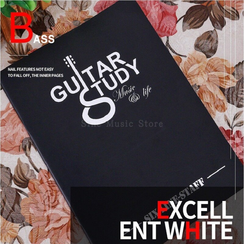 2Stck von gitarre Tab Notizbuch Musical Anmerkungen Musik Buch Universal- Sechs-linie Spektrum der Musik blatt