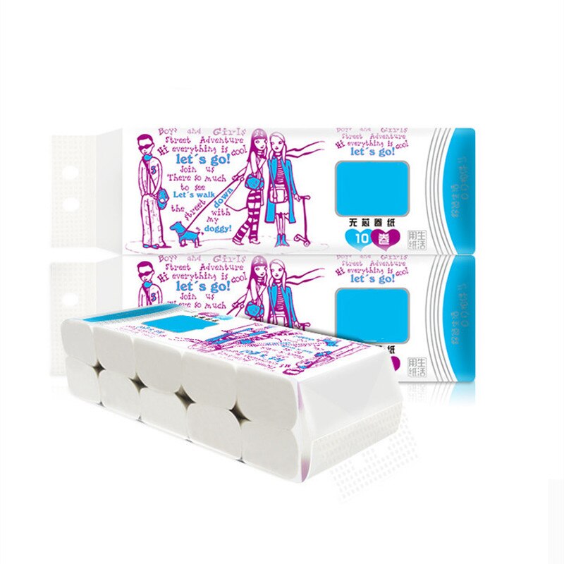 1 Pack (10 Rollen) Haushalts Wc Papier Handtücher einheimisch Holz Zellstoff Hand Wc Papier Handtücher Hause Täglichen Bedarfs