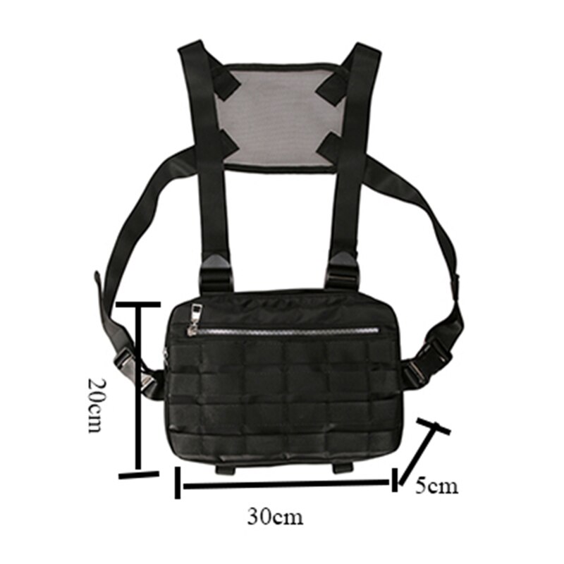 Brust Anlage Taschen Verstellbare Tasche Hüfte hüpfen Streetwear Funktionale Brust Tasche Kreuz Schulter Tasche