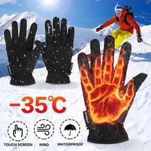 Radfahren Handschuhe-35 Grad Winter warm Thermische MTB Fahrrad Handschuhe Snowboard Fahrrad Handschuhe Touchscreen Wasserdicht guantes ciclismo