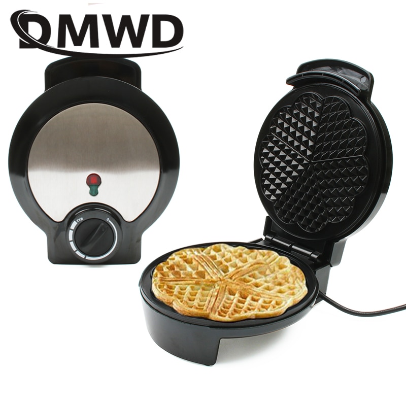 DMWD Elektrische Waffeln Hersteller Mini Kuchen Backofen Grill Herz bilden Ei Waffel Pfanne Frühstück Backen Maschine Muffin Sandwich Eisen EU UNS
