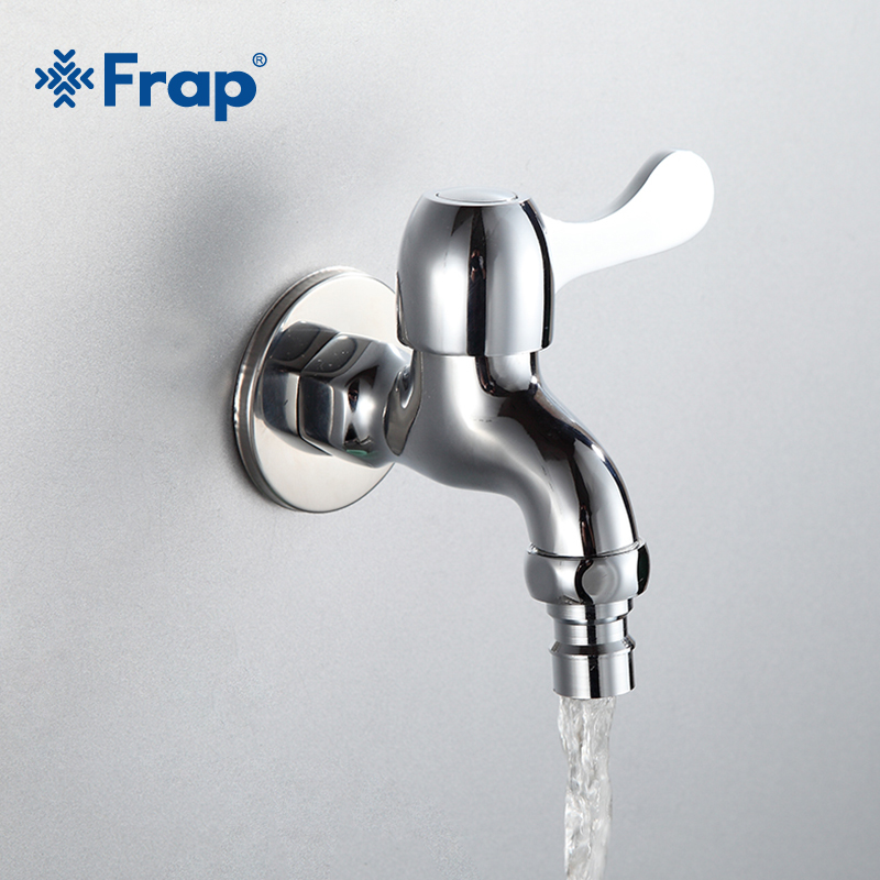 FRAP Neue Chrom Bibcock Wasserhahn Zauberstab Montiert Schlecht Waschmaschine klopfen Garten Wasserhahn Ich bin Freien Schlecht Mischer F522-50