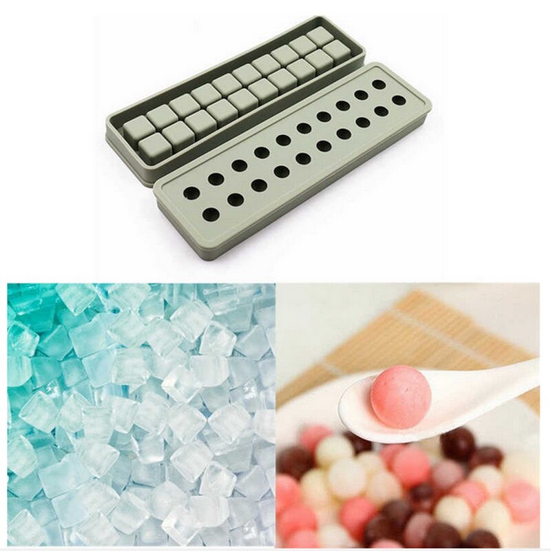 20 kleine Ball Eis Schimmel Silikon Praktische Haushalt Eisform Gitter Würfel Runde Silikon Einfarbig Eis-Creme Eis Schimmel