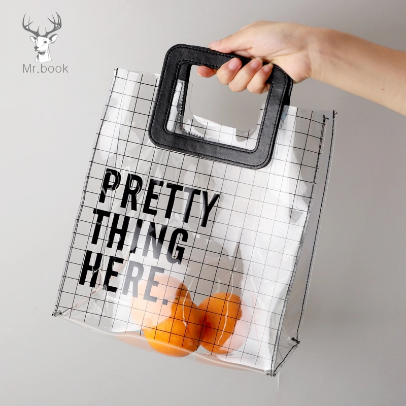 Klar PVC Magazin Veranstalter Frauen Waschen Handtaschen Gelee transparent Tote Tasche Wasserdicht machen-hoch Lagerung Tasche