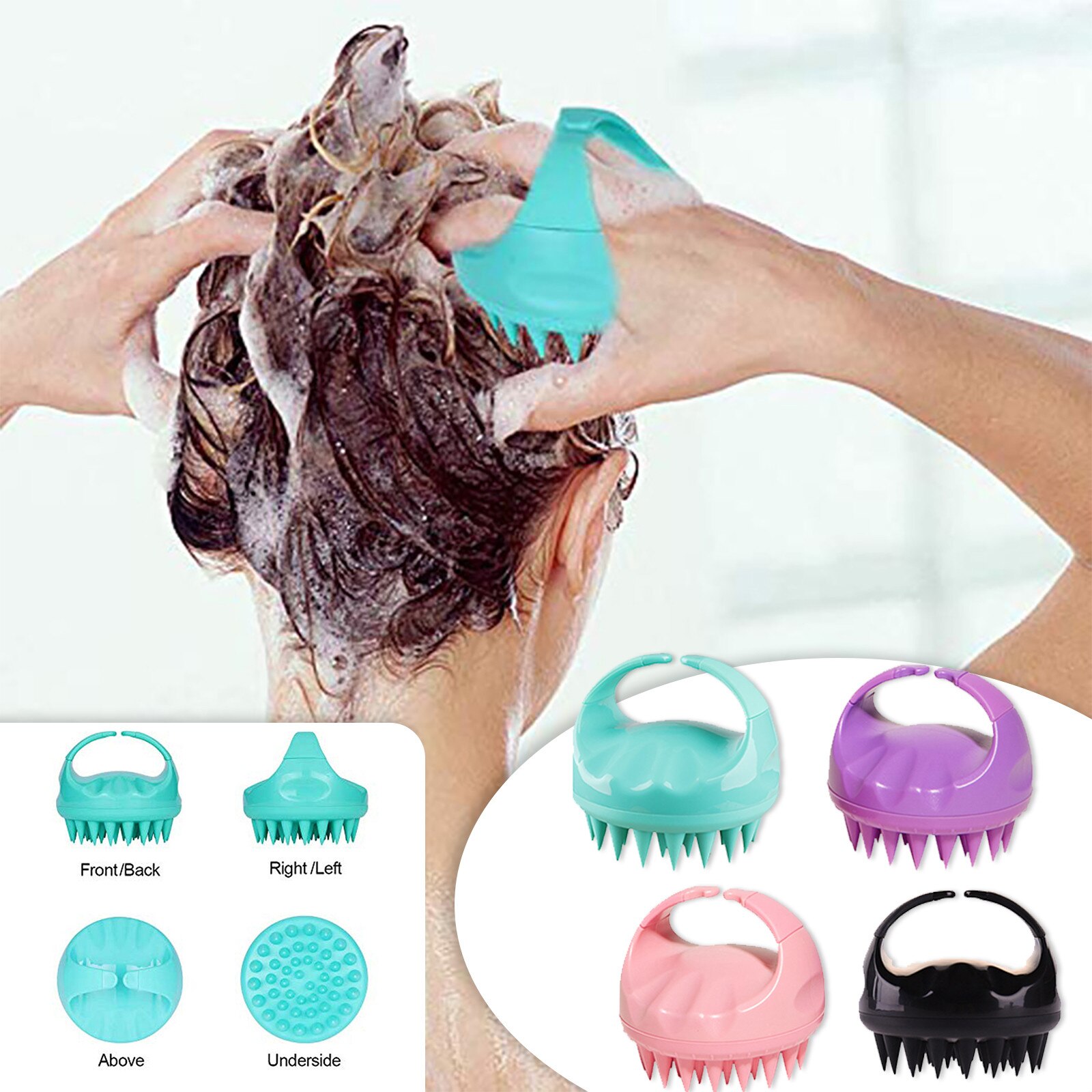 25 # silikon Kopf Körper Kopfhaut Massage Pinsel Kamm Shampoo Haar Waschen Kamm Dusche Pinsel Spa Pinsel Haar Waschen Massage werkzeuge