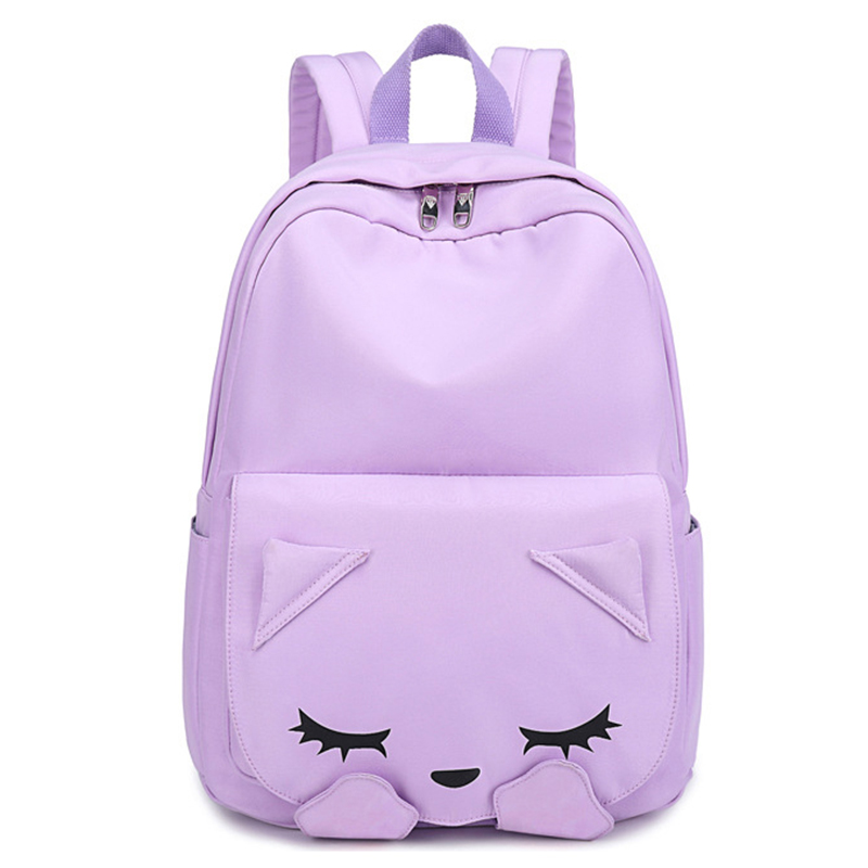 Nette Rosa Katze Schule Tasche Dame Rucksack Korea Wasserdichte Reise Schüler Niedlich Laptop Rucksack Nylon Schule Tasche Frauen