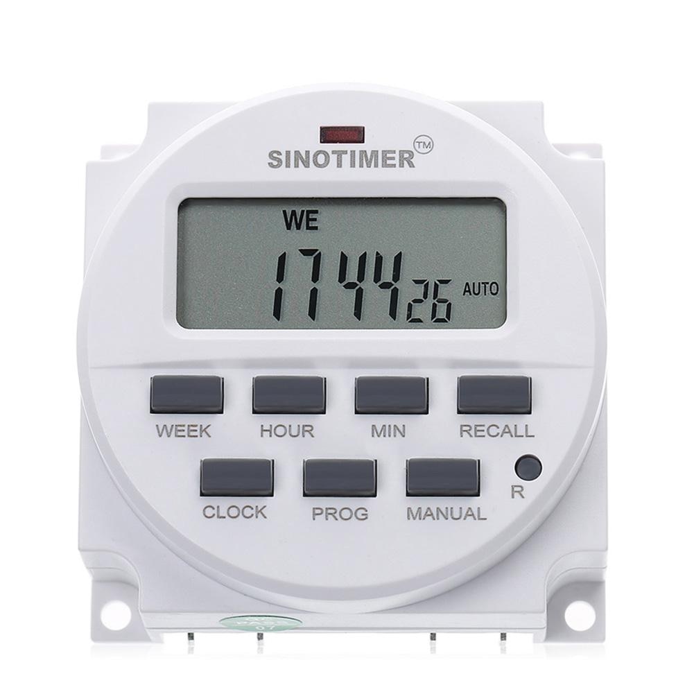 SINOTIMER 12V Programmierbare Kontrolle Energie Timer Schalter Energie Timer Es Ist Weit Verbreitet in Straßenbeleuchtung Neon- Licht Lampe Ect