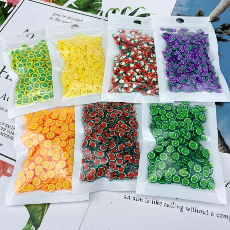 3D Obst sehr klein Scheiben Aufkleber DIY lippen Glanz Scheibe Nagel Kunst Dekore Obst Scheibe Pailletten Bunte Nagel Kunst Dekoration