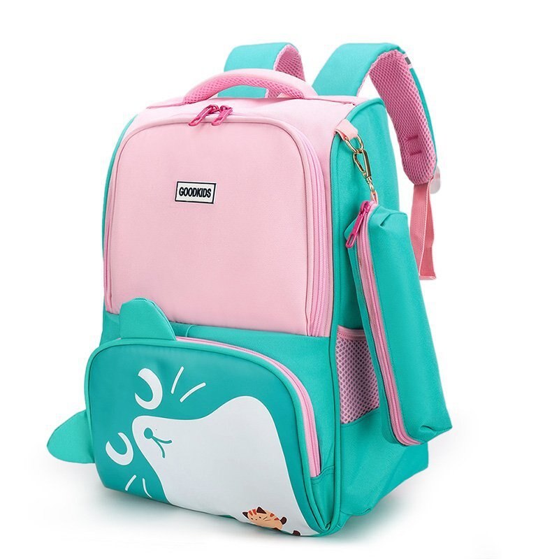 Nette Karikatur Katze Schule Rucksack für Mädchen Grundschule Taschen freundlicher Reise Rucksäcke Mochila Escolar