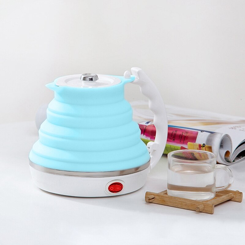 Ultradünne Verbesserte Lebensmittel Klasse Silikon Reise Faltbare Wasserkocher Kochen Trocken Schutz Tragbare Mit Dual Spannung Und Separa