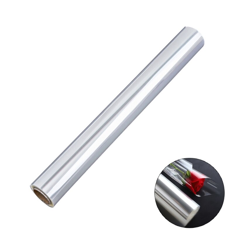 STOBOK Klaren Zellophan wickeln Rolle, entfaltet Breite 34 Zoll 100 Ft Lange 3 Mil Dicke Blume Körbe Lebensmittel Kristall transparent Wra