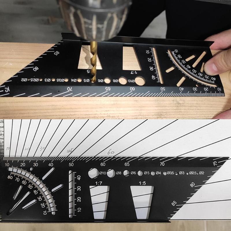 Linie Lineal 45 Grad 90 Grad Messung Werkzeug Holz Liefert. Größe Messung Messer Werkzeug Winkel Herrscher