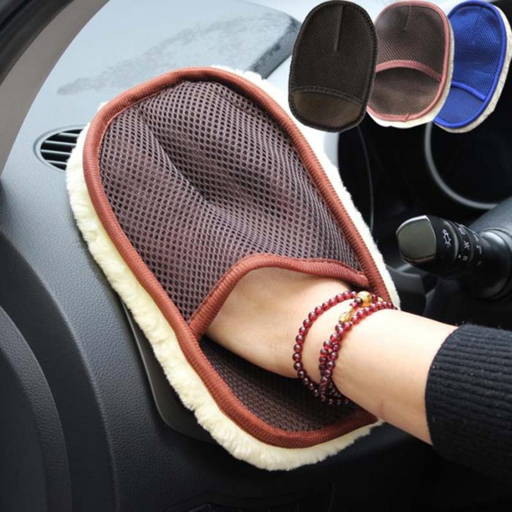 Auto Styling Automobil Auto Reinigung Auto Pinsel Reiniger Weichen Wolle Auto Waschen Handschuhe Reinigung Pinsel Unterlegscheibe Pflege 15*24cm