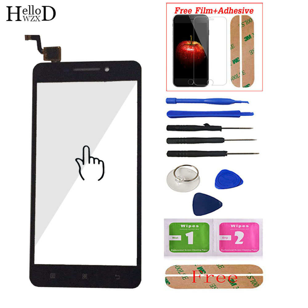 Für Lenovo A5000 EINE 5000 Touchscreen Glas Digitizer Tafel Vorderseite Glas Objektiv Sensor biegen Werkzeuge Kleber + Bildschirm Schutz