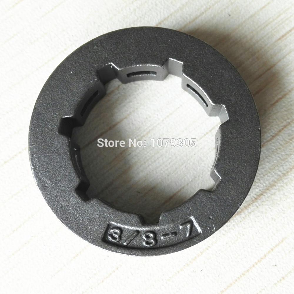 2 STÜCKE Kettensäge Teil Kupplung Rand Kettenrad 3/8 'Tonhöhe-7 zähne größehe See passen hus 365/372 kettensäge