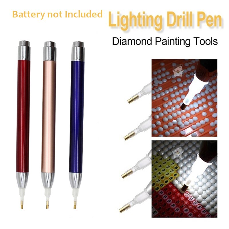 1PC DIY Diamant Malerei Werkzeug Beleuchtung 5D Diamant Malerei Punkt Bohrer Stift NäHenne Zubehör Kristall Kreuz Stich