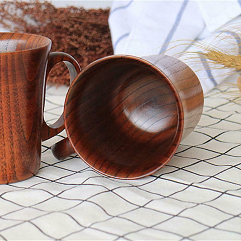 Solide Jujube Becher Holz Kaffee Bahre Becher Holz Tasse Handgemachte Tee Tasse mit Griff Getränk Küche Esszimmer Bar