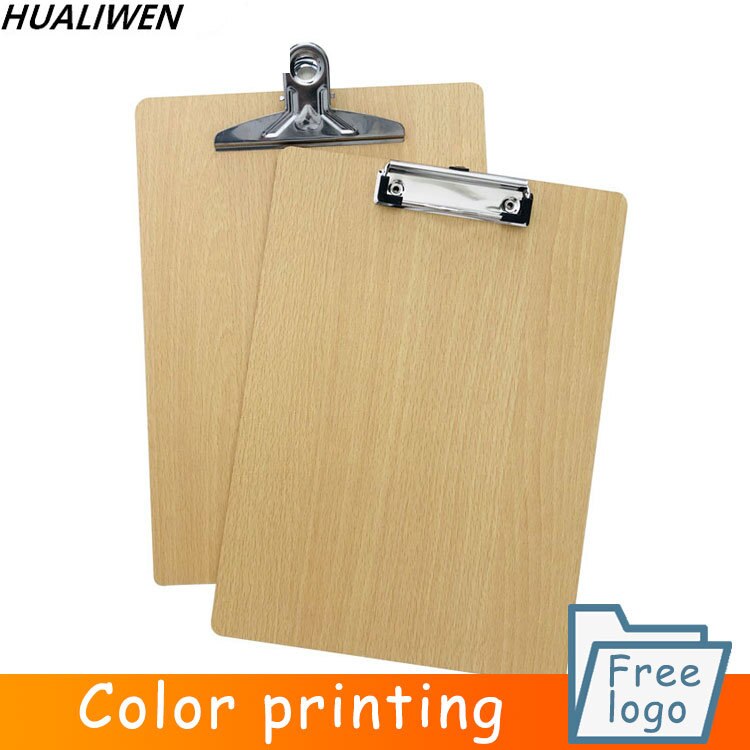 A4 Holz Bord Clip Anmerkungen Zwischenablage Notizblock Grundlegende verlieren-blatt Notizbuch Druck Einfachen Notizblock Ordner Schule Bürobedarf