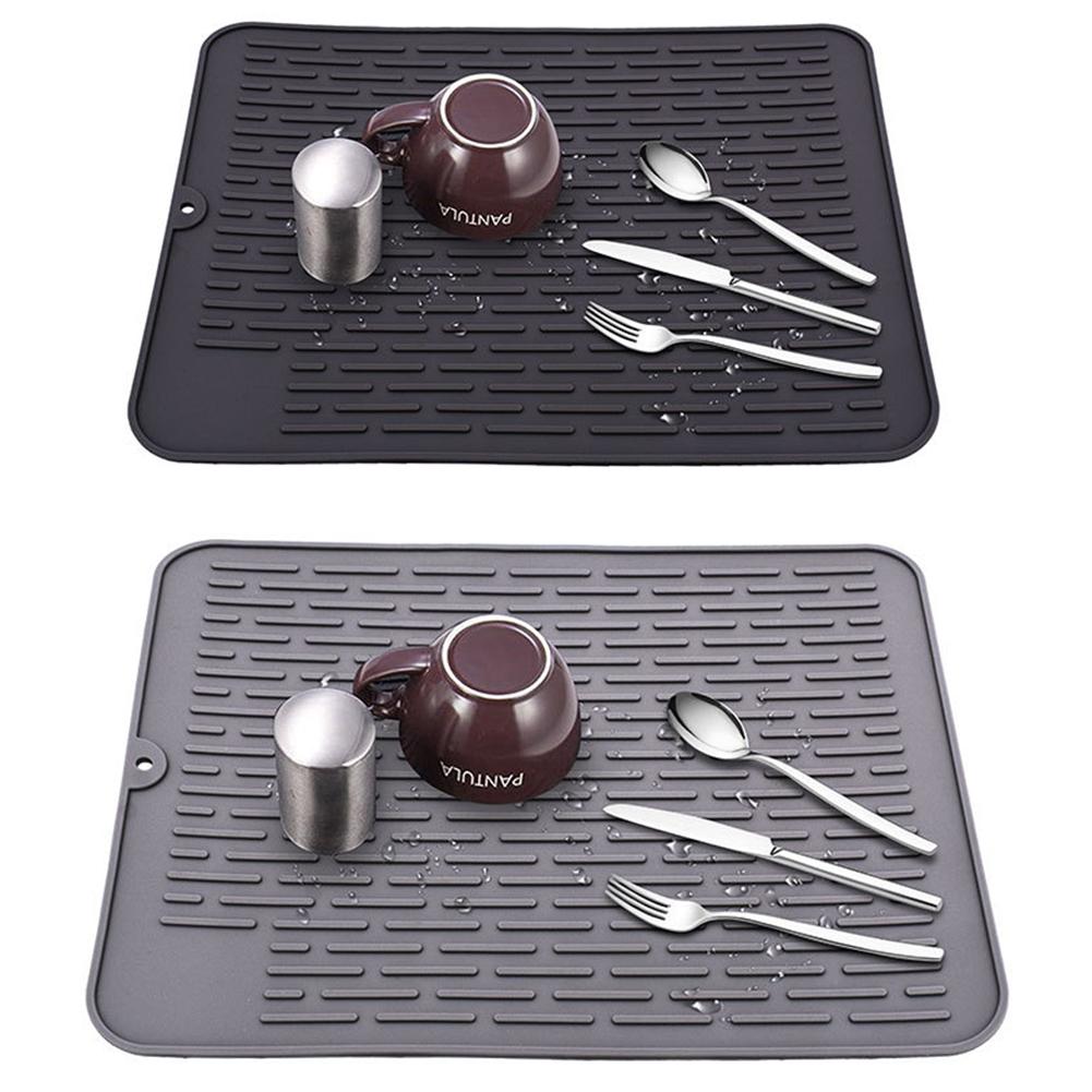 40*30 cm Silikon Ablauf Pad Isolierung Pad für Küche Zähler Küche Waschbecken Pad Wasser Filter Pad Trocknen Pad