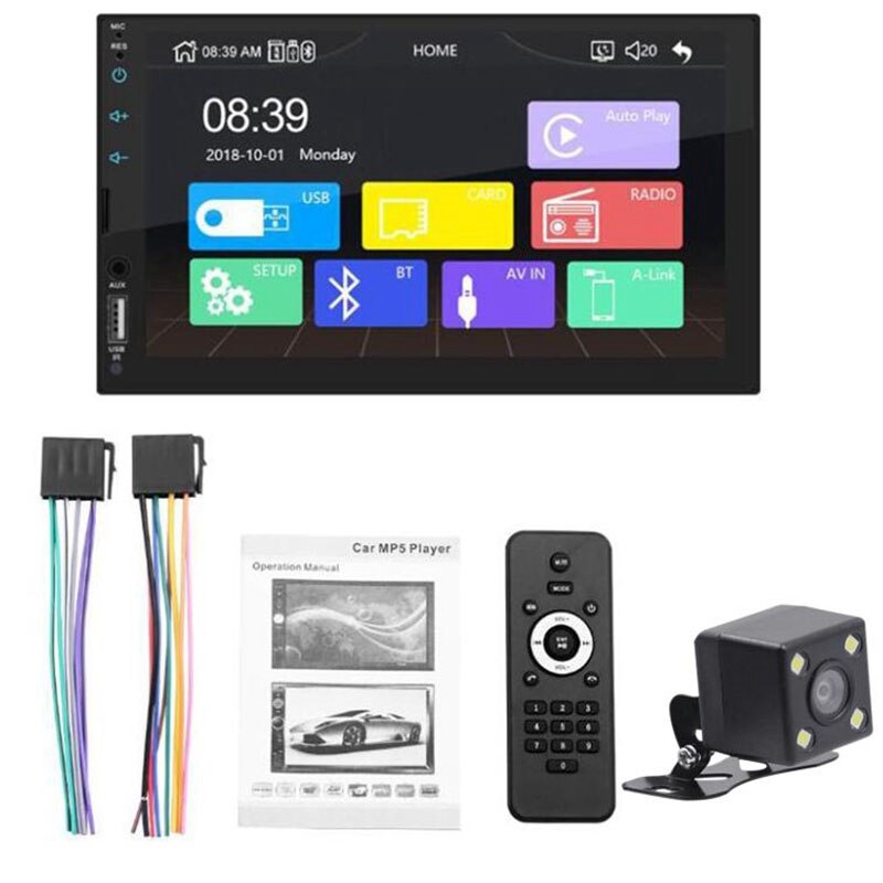 2 Lärm Autoradio 7 zoll HD Presse Sn Spieler Android Auto Carplay Multimedia MP5 FM/USB/AUX/Bluetooth Auto o für Hinten Kamera