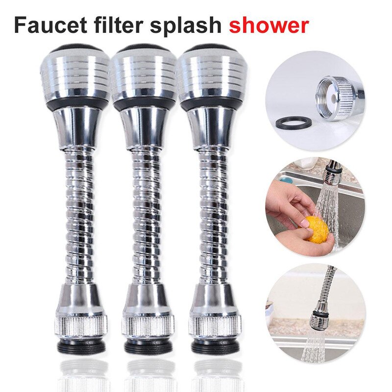 360 Grad-umdrehung Wasserhahn belüfter Küche Waschbecken Einstellbare Kunststoff wasserhahn Verlängerung Schlecht zubehör wasserhahn