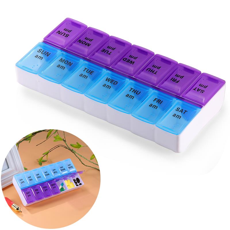 7 Tage Pille fallen Medizin Lagerung Tablette Pillendose Mit Clip Deckel Medizin Organizer Pille fallen Splitter Spender Wöchentlich
