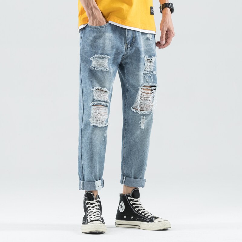 IiDossan See Männer Denim Jeans Sommer Hiphop Jeans lässig Streetwear Denim Hosen Frauen regulär passen oben Jeans