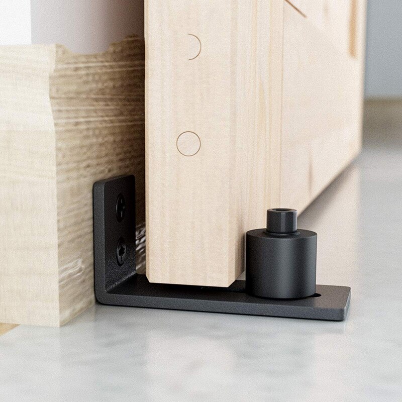 Schwarz Neue Schiebe Scheune Tür Boden Einstellbare Boden weh Boden Führungsrolle Schließfach Heimat Hardware- Zubehör