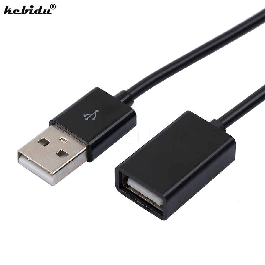 Kebidu Neue 50cm 100cm USB Verlängerung Kabel Stecker Adapter Männlich zu Weiblich Daten synchronisieren Kabel Kabel Draht für PC Laptop Computer