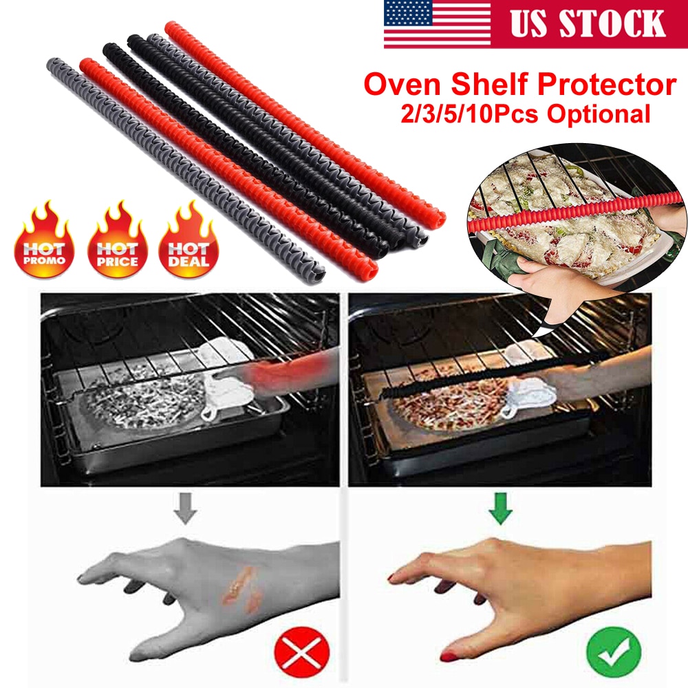 UNS 1Stck Backofen Gestell Regal Fach Schutz Neue Silikon Hitze Sicherheit Wärme Resistent Streifen