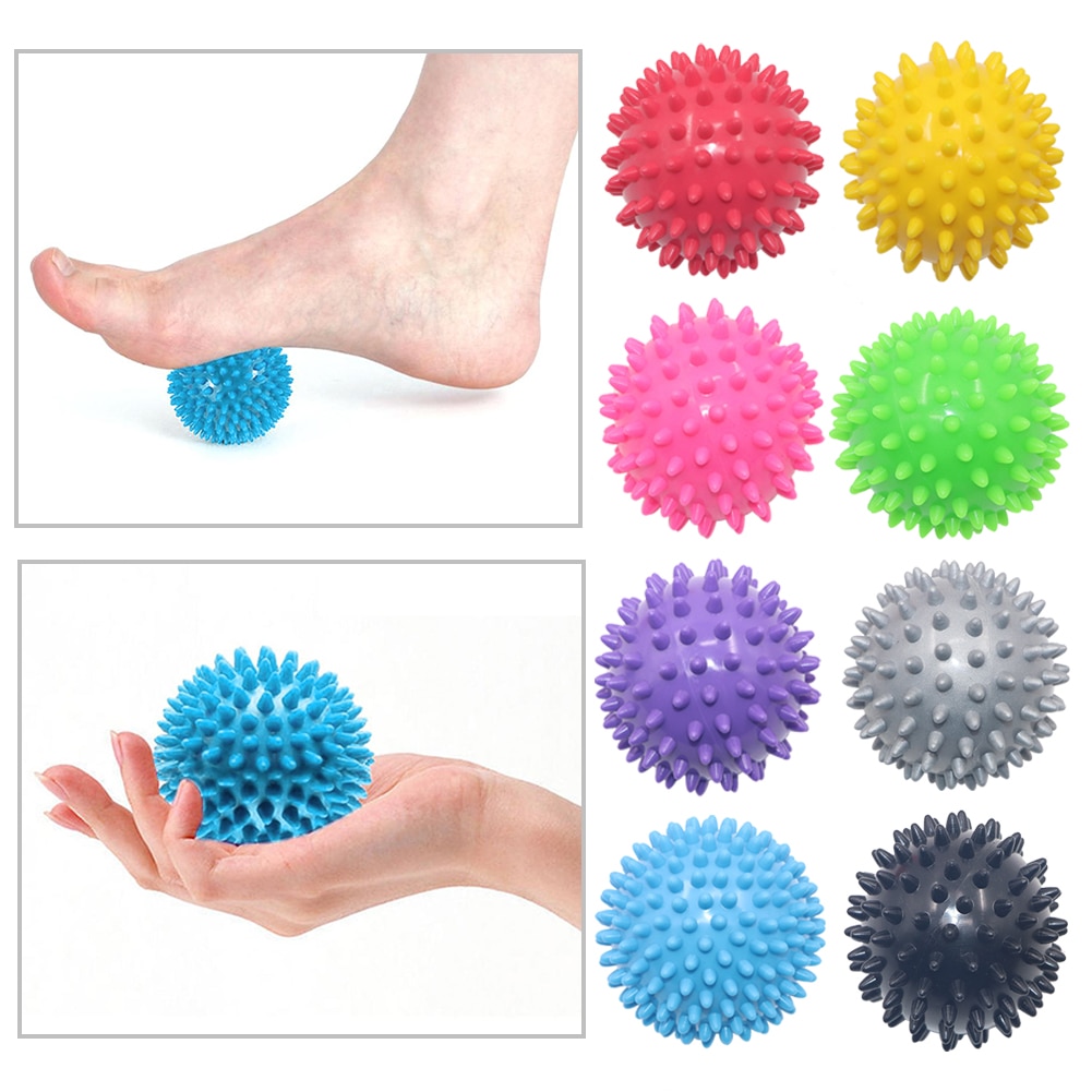 2 stücke PVC Massage Ball 7,5 cm Spitze Ball akupunkturpunkt Griff Ball punkt nagel Faszie Yoga Ball Fitness Ball igel Ball