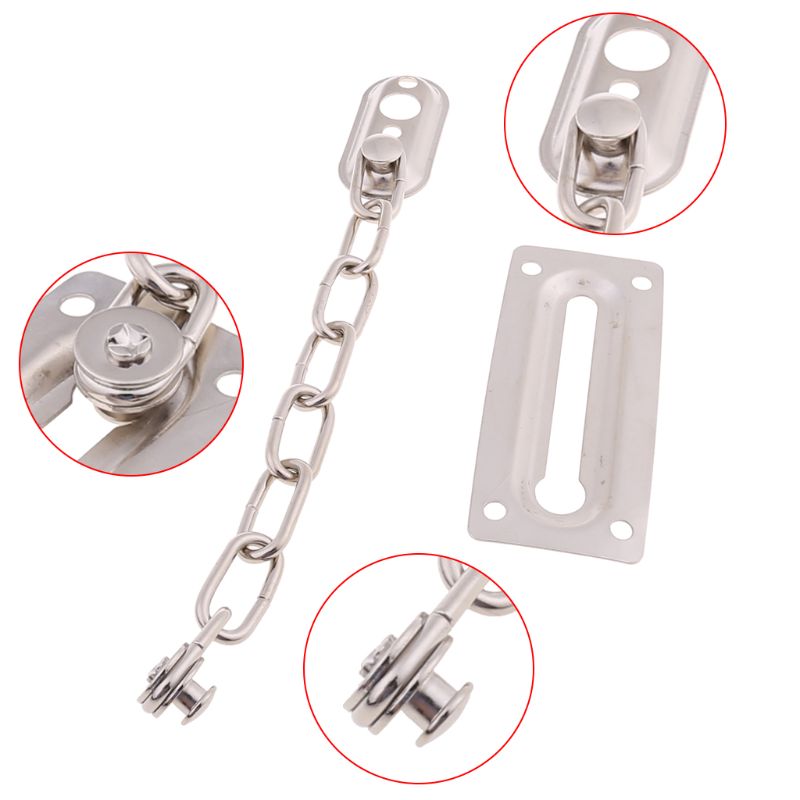 Sicherheit Schiebe Kette Tür Schutz Chrom Poliert Hotel Büro Sicherheit Bolzen Schlösser