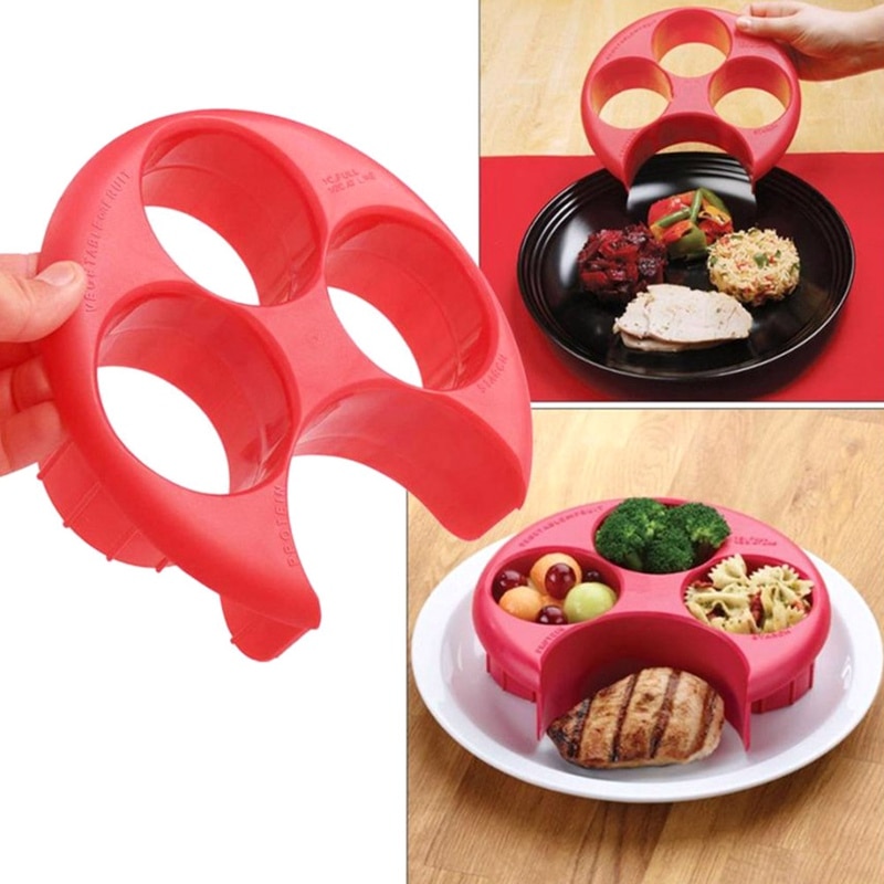 1pc Mahlzeit Messen Teil Kontrolle Kochen Werkzeuge Verlieren Gewicht Halten passen Werkzeug Küche Diät Lebensmittel Gericht Teiler Lebensmittel Platte geschirr