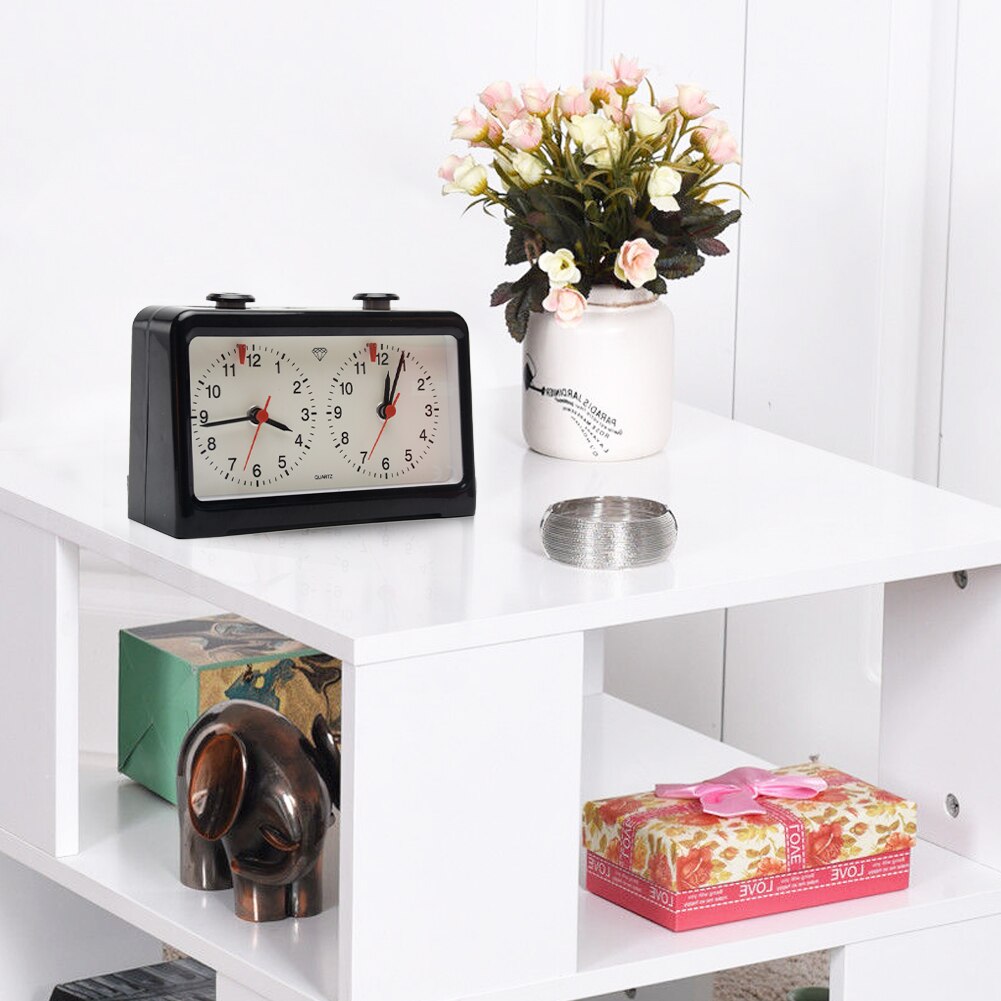 Kompakte Wettbewerb Quarz Bewegung Kunststoff Geschmack Batterie angetrieben Spiel Timer Analog Schach Uhr Tragbare Countdown