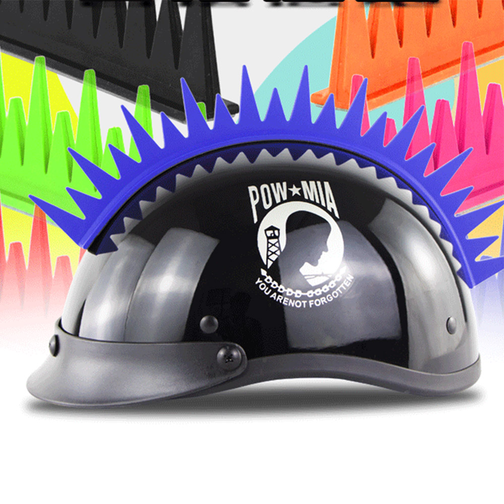 Rennen Motorrad Helm Mohawk Spitze Streifen Kühlen Punk Aufkleber Capacete Casco Gummi Dekoration Winkel Warhawk Stock Auf Helme