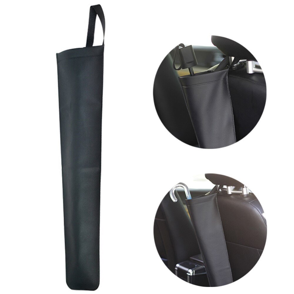 Neue Auto Leder Regenschirm Beutel Auto Sitz Zurück Regenschirm Lagerung Einheiten Faltbare Regenschirm Tasche Wasserdicht fallen