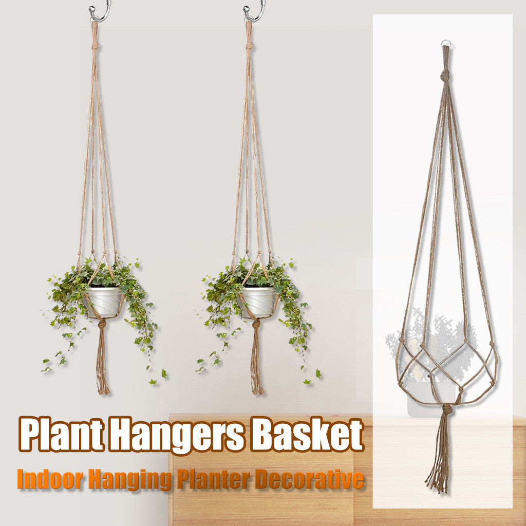 2Stck Pflanzen Aufhänger Blumentopf Baumwolle Seil Zauberstab Anlage Halfter drinnen Hause Dekor Gartenzaun grün pflanze blume topf Schlinge #30