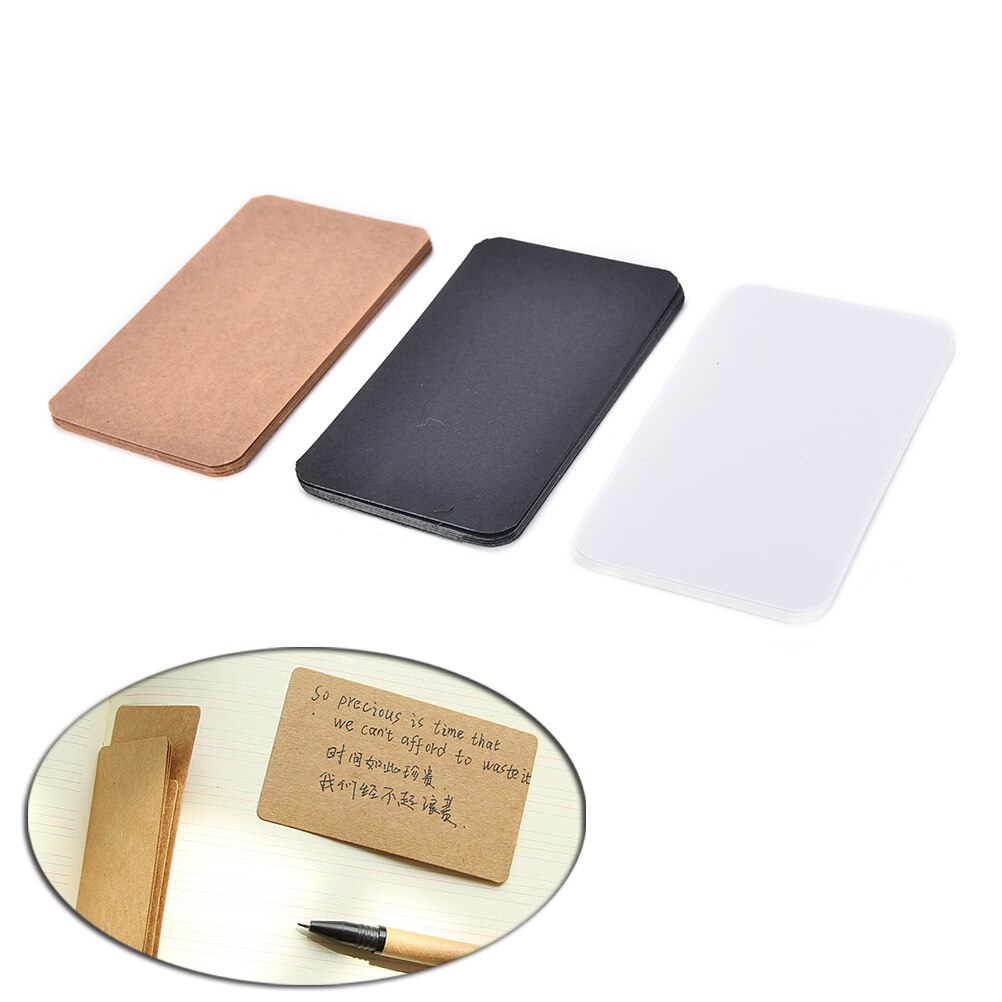 100 stücke Diy Geschäft Bekannt leer Kraft Karte retro Stil Papier Dicke Schwarz Weiß Braun Papier Wort Karten