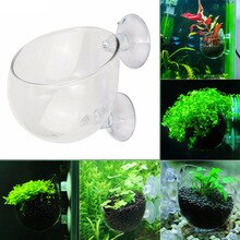 Aquarium Zubehör Hängen Fisch Panzer Mini Kristall Glas Topf Polka Wasser Topf Pflanzung Zylinder Tasse Aquarium Dekoration