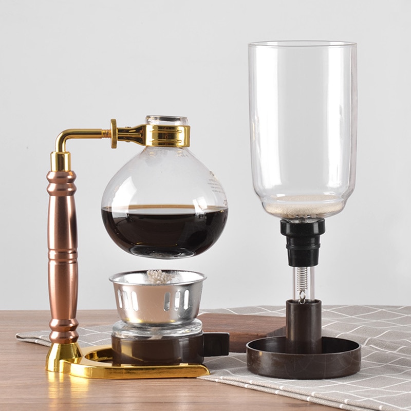 Japanischen Stil Siphon 360ml Glas Kaffee Hersteller Tee Siphon Topf Vakuum Kaffee Hersteller Kaffee Maschine Filter Kahve Makinas