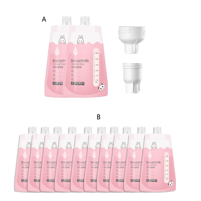 200ml Brust Milch Lagerung Gefrierschrank Taschen Einweg Baby Flüssige Lebensmittel Frisch Versiegelt Taschen Tragbare Kleinkind Fütterung Pouchs Pakete