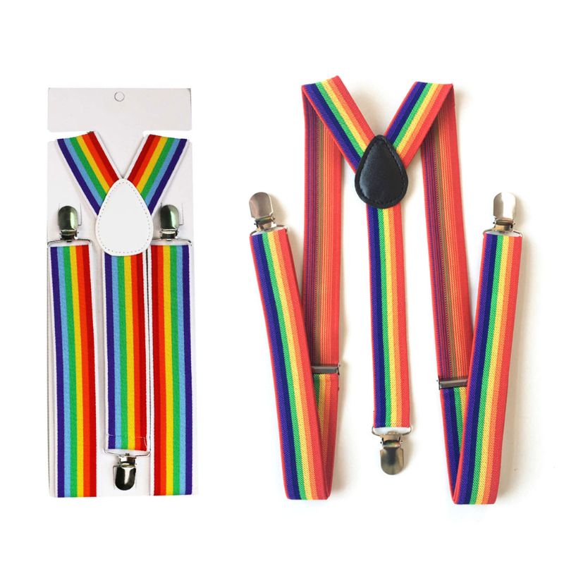 freundlicher Regenbogen Gurt Clip Bunte Gestreiften Baby Hosenträger Gürtel Jungen und Mädchen Riemen Anti Gürtel Schnalle