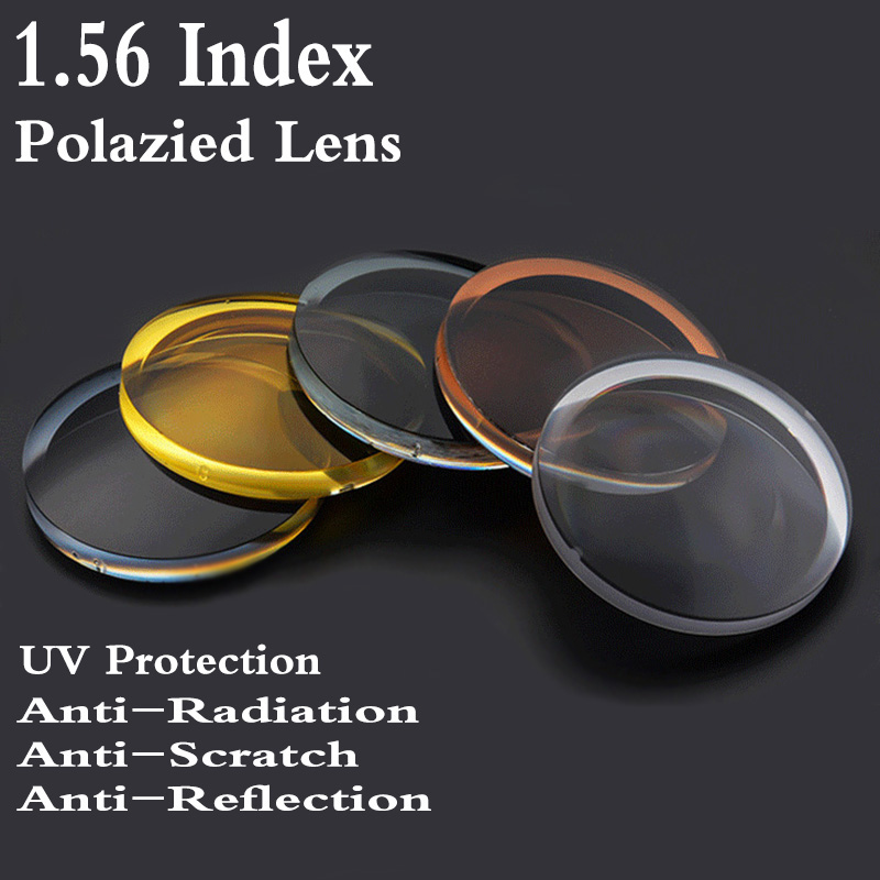1,56 Index Asphärische Polarisierte Sonnenbrille Rezept Objektiv CR-39 Myopie Presbyopie UV Schutz Sonnenbrille Objektiv 2 Stck RS083