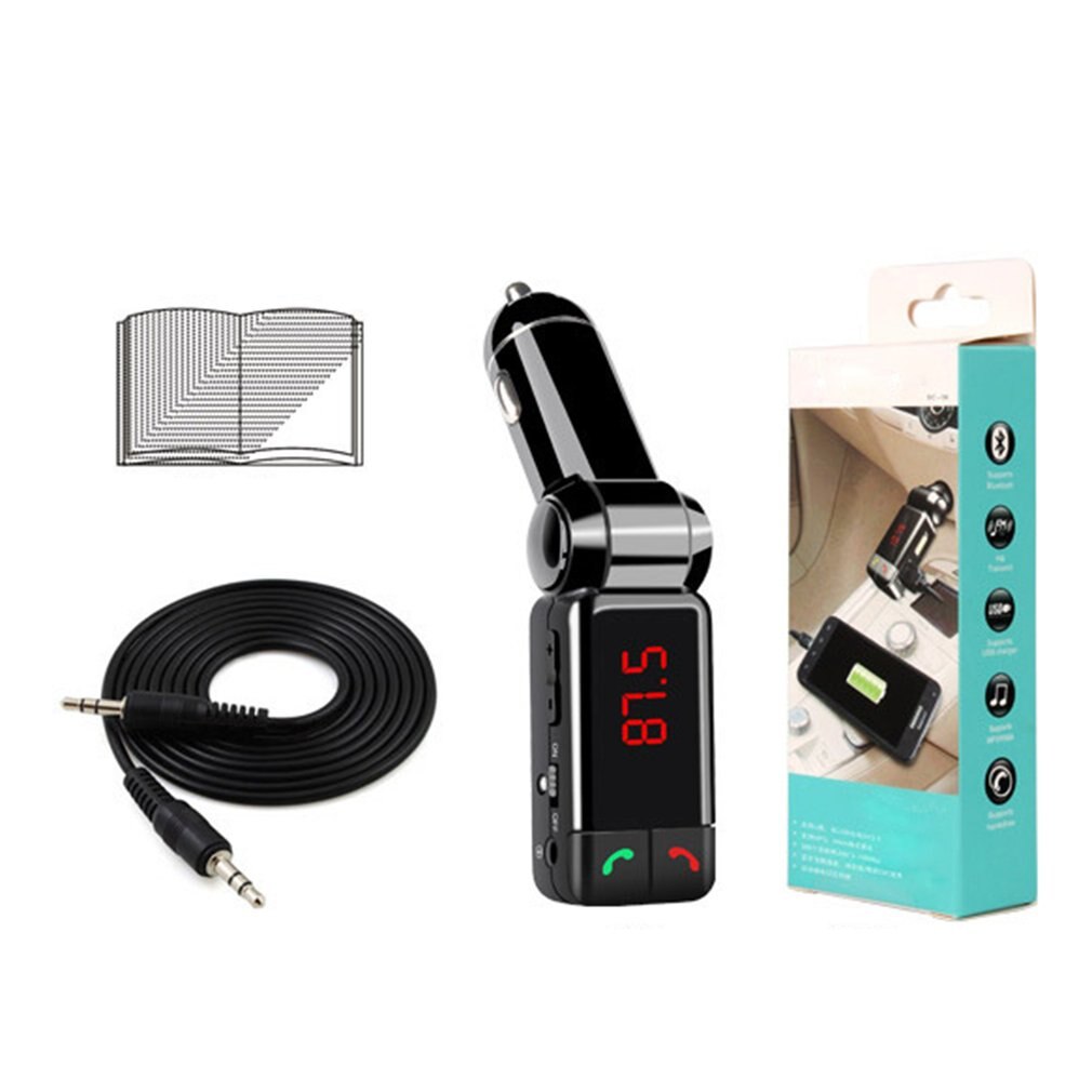 Auto Bausatz FM / kabellos Audio- Empfänger MP3 Spieler Hände kostenlos USB FM ladegerät Modulator BC06 Auto MP3 Dual USB Auto MP3 Spieler 1 stücke