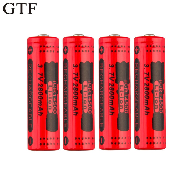 GTF 14500 batterie 3,7 V 2800mAh Lithium-ionen-akku für LED Taschenlampe Batterie akkumulator batterie