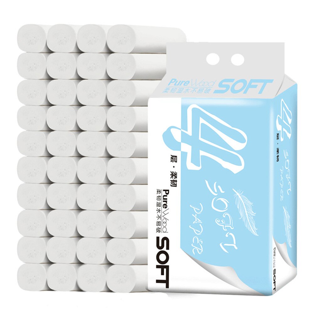6 Rollen/Pack Verdickt Rolle Wc Papier Haushalt Gewebe vier Schicht Sanitär Wc Papier Schlecht Papier Haut Sauber Papier