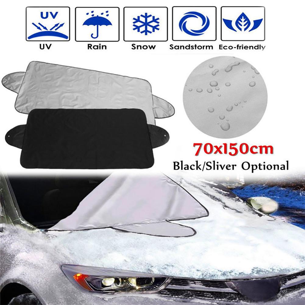 Universal- 150*70 Polyester Taff Auto Frontscheibe Abdeckung Auto Sonnenschirm Schnee Eis Schutz Abdeckung Auto Windschutzscheibe Sonnenschirm