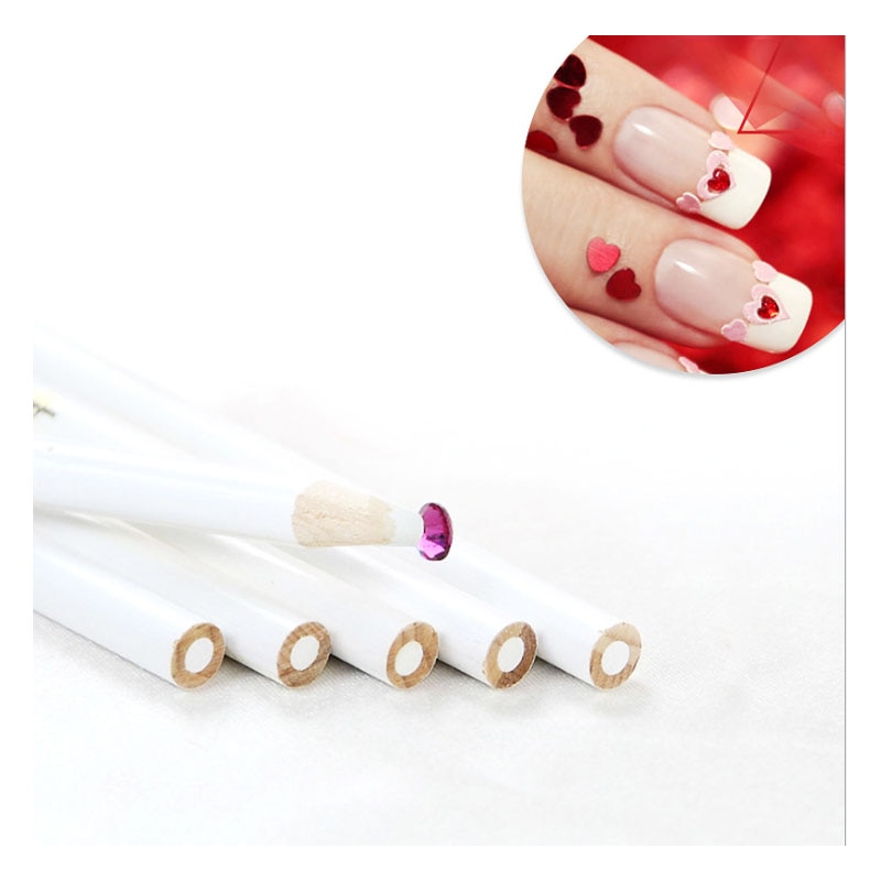 10 Stck DIY Nagel Kunst Strass Edelsteine Pflücken Kristall Punktierung Werkzeug Wachs Bleistift holz Stift Pflücker Strass Nagel Kunst Dekoration